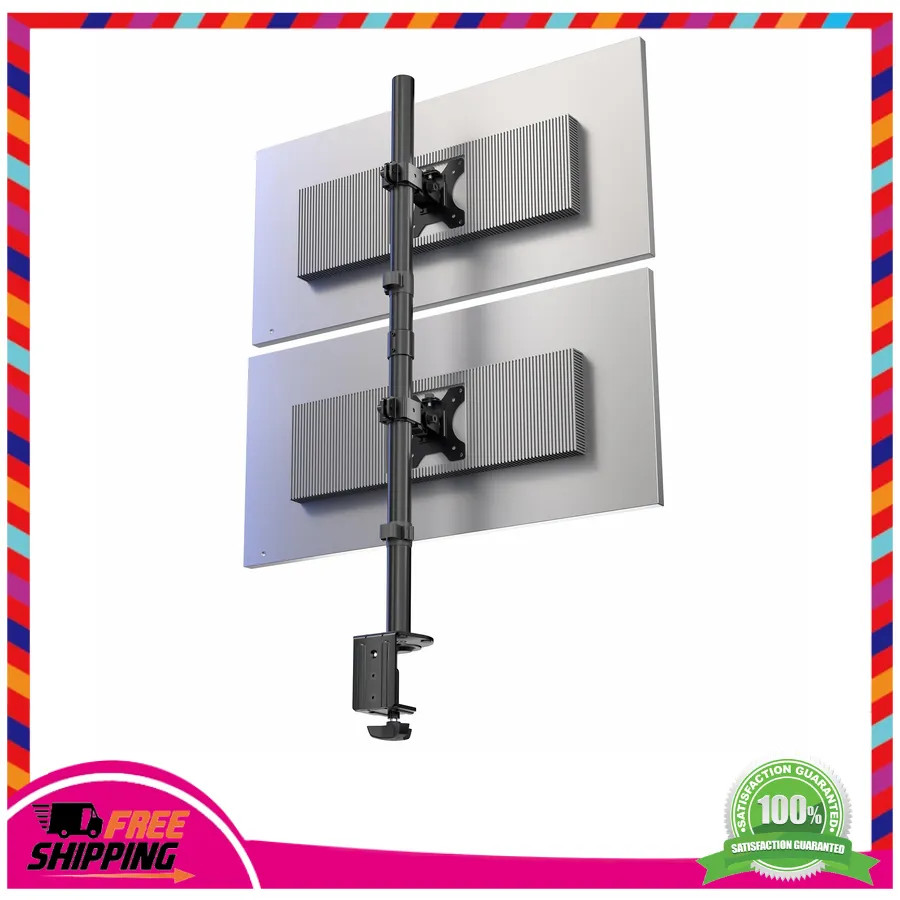 VIVO Dual Vertically Stacked Monitor Desk Mount for 2 Ultrawides up to 34 inches