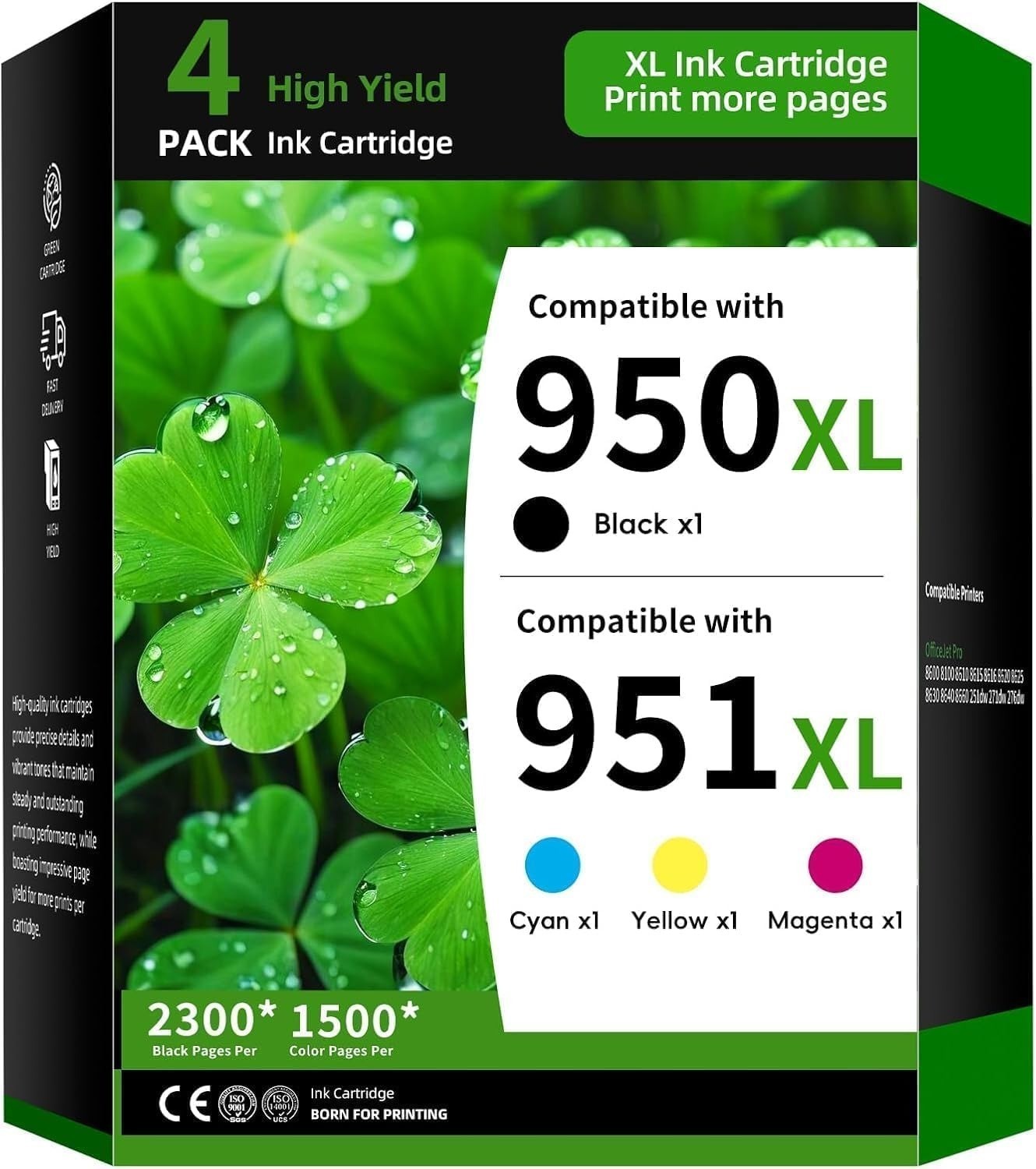 TRUINK 950XL 951XL Ink Cartridge 4-Pack Compatible HP OfficeJet Pro 8600 8610