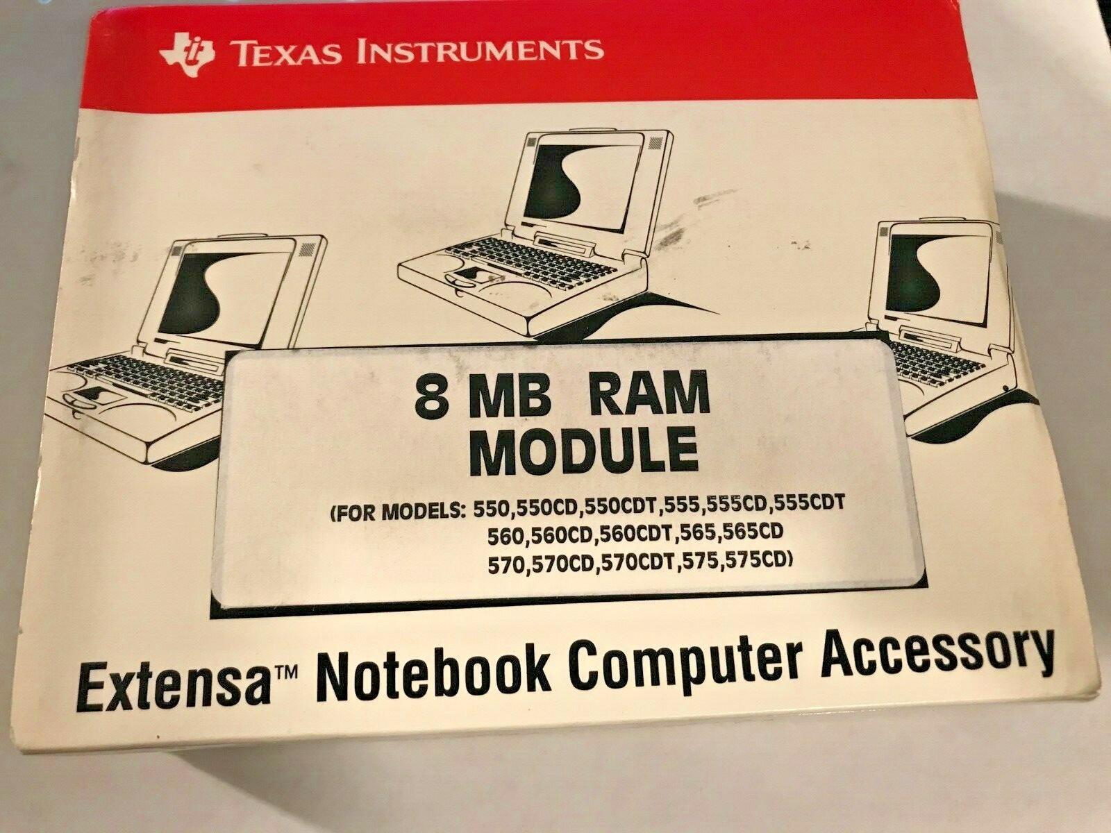 NEW VINTAGE TEXAS INSTRUMENTS EXTENSA 8 MB RAM MODULE FOR 530 555 560 570 575