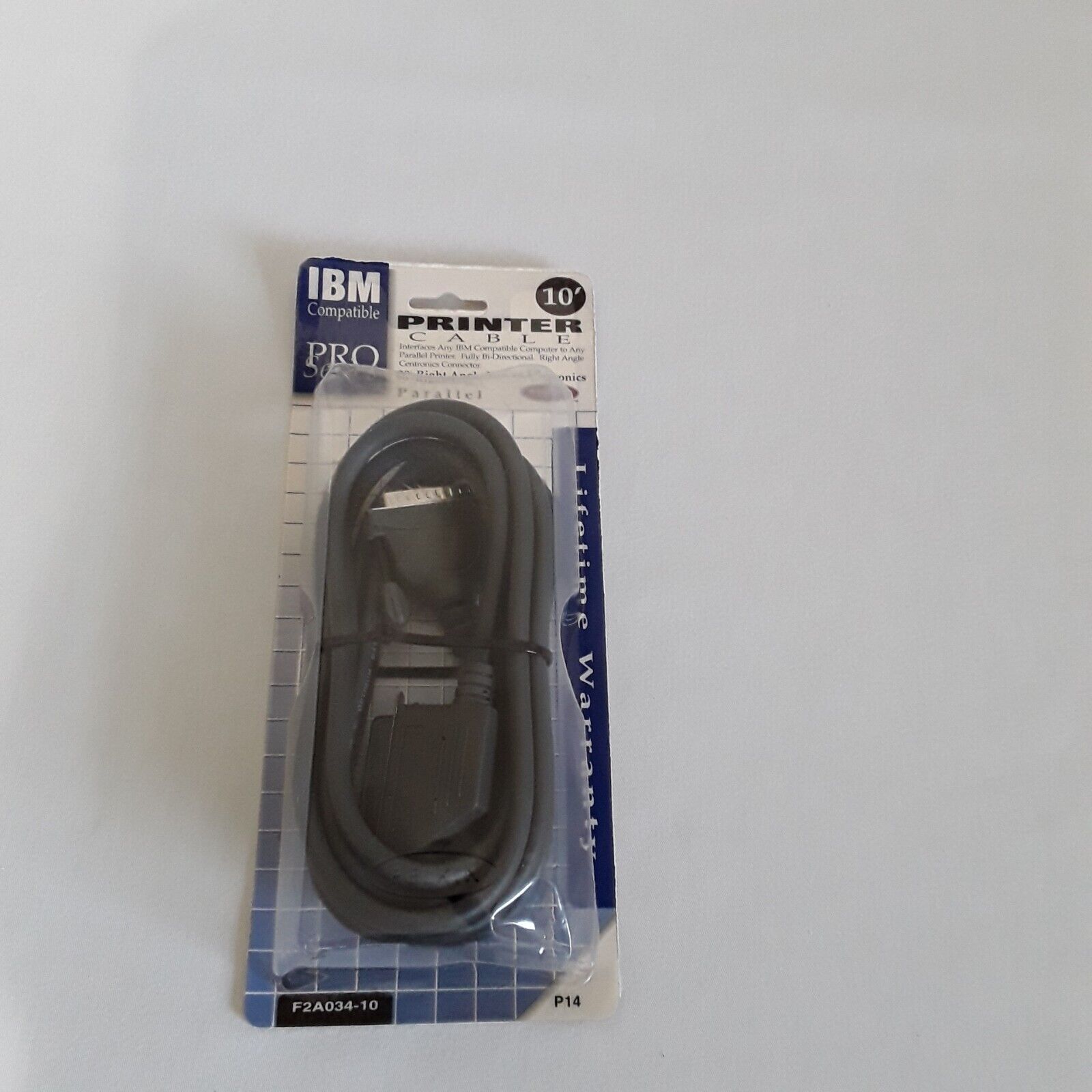 Belkin - IBM Compatible Parallel Printer Cable 10 Feet F2A034-10  Pro Series
