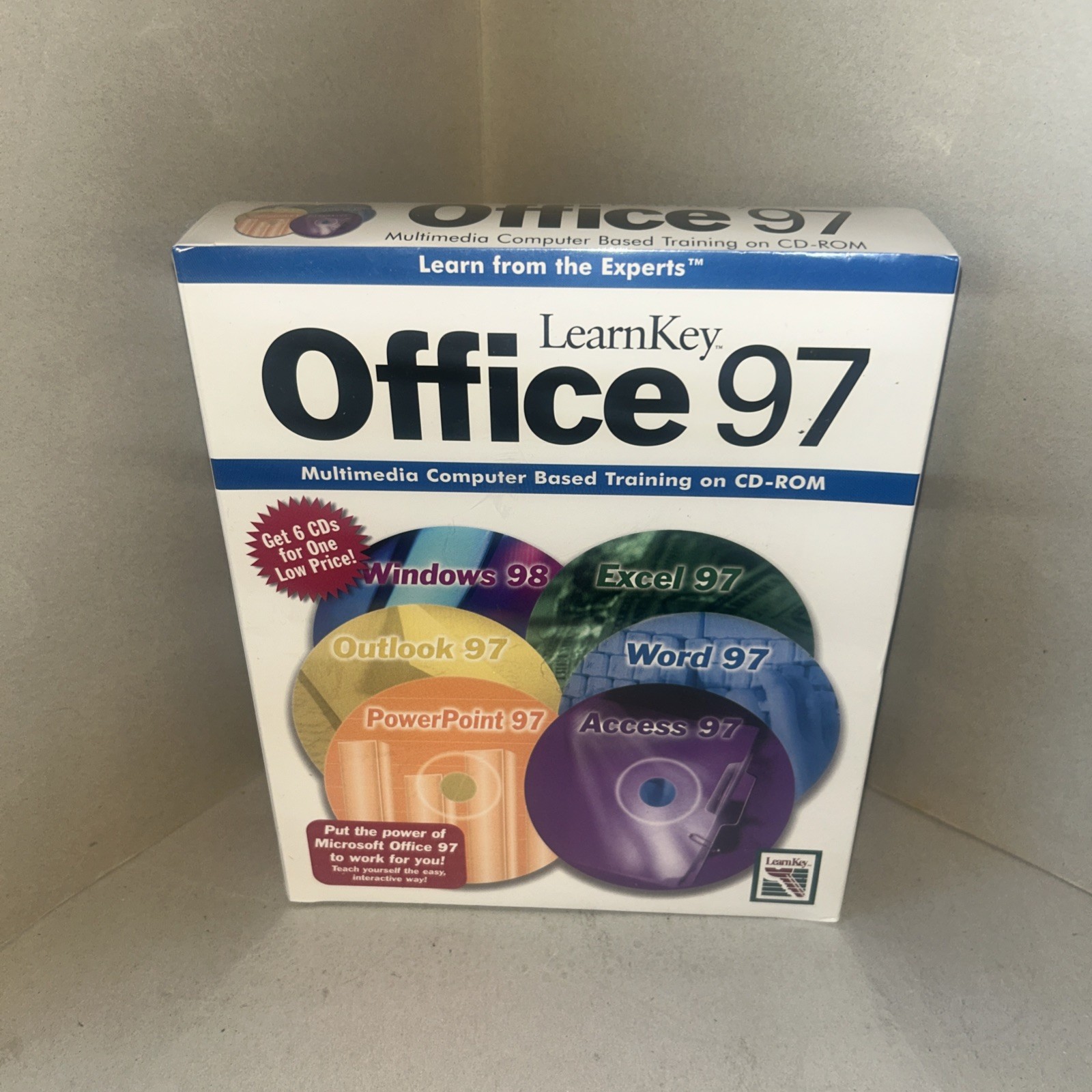 Vintage LearnKey Microsoft Office 97 Training Software 6 CD Set NEW SEALED