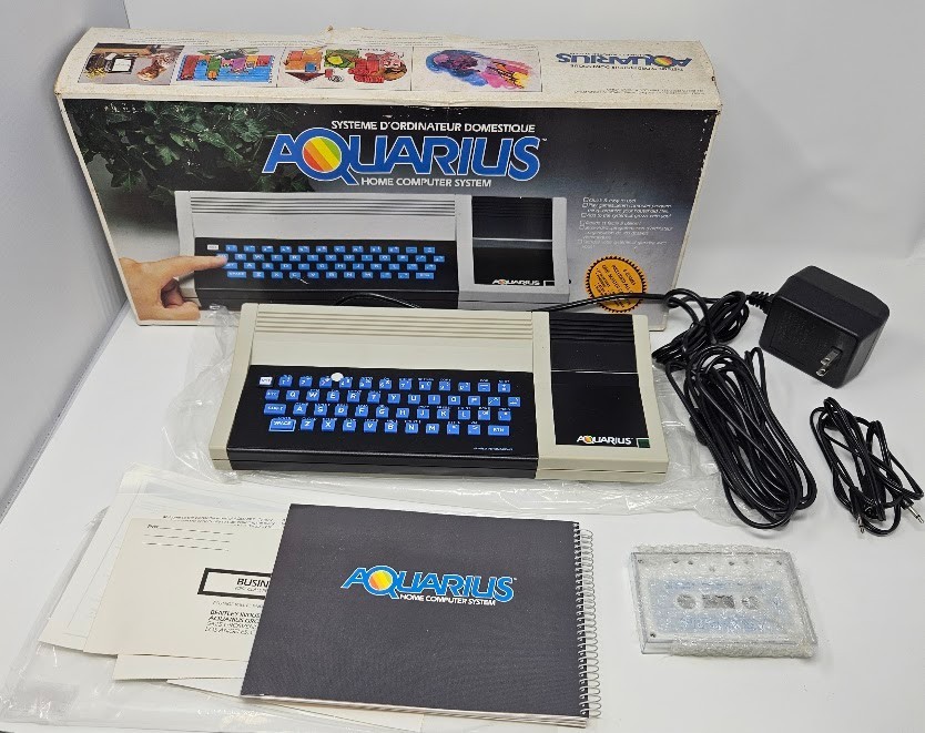 Vintage 1983 Mattel Aquarius Home Computer System 5931R Complete w/ Box Cassette