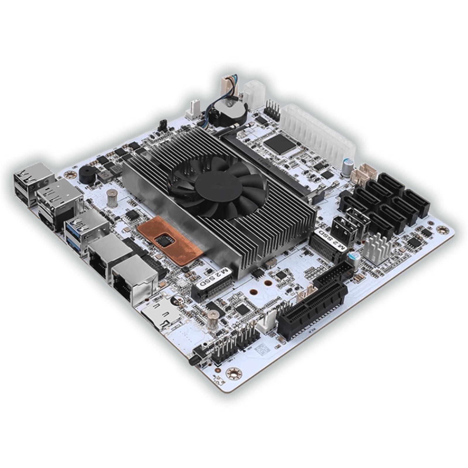 Mini-ITX Motherboard with Quad-Core 8-Thread Low Power CPU, Dual 2.5G LAN, 8...