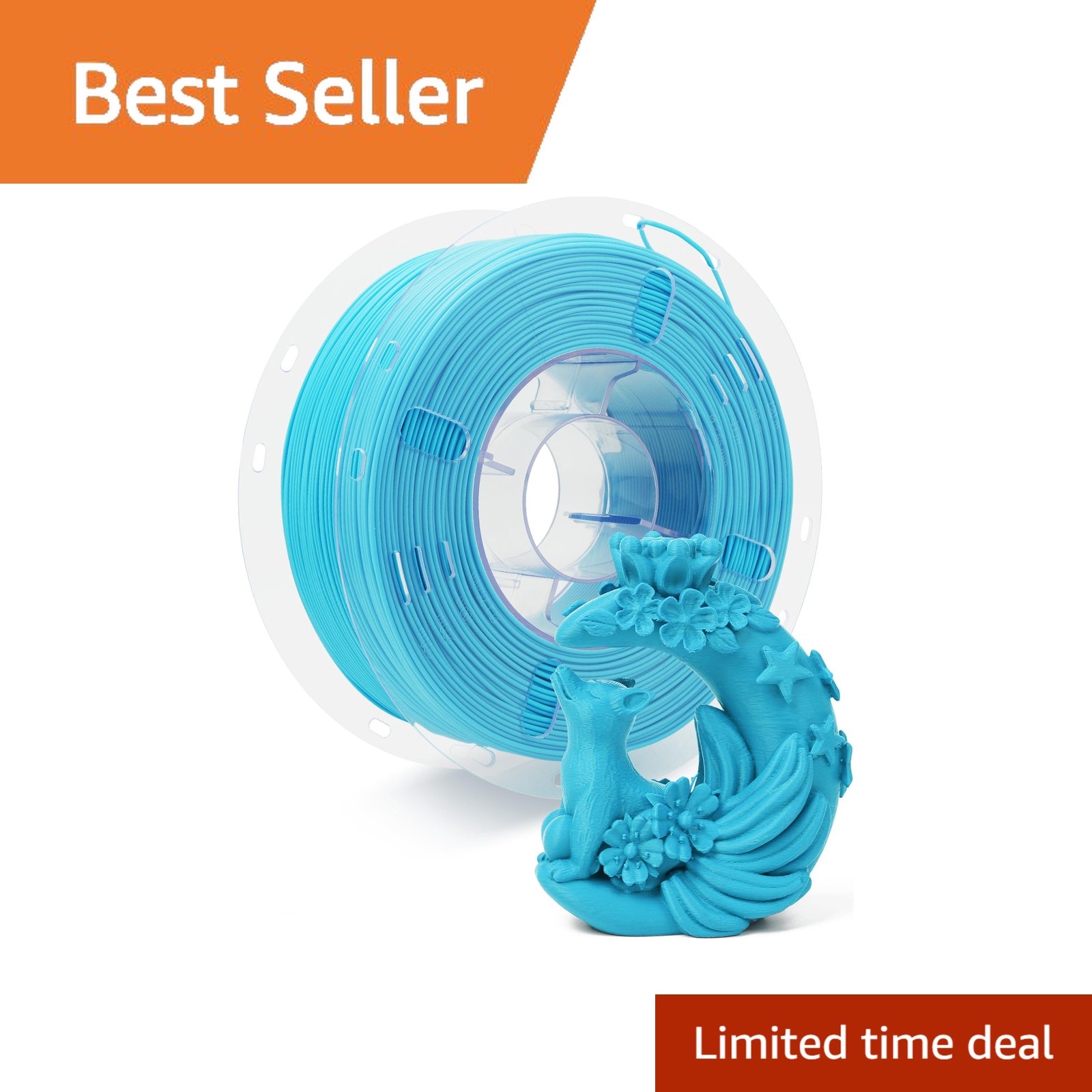 FilaBees Cyan PLA+ 3D Printing Filament, 1kg