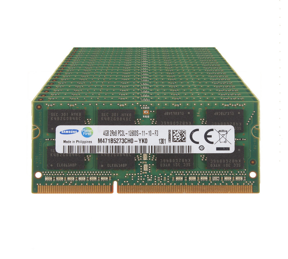 10pcs Samsung 4GB 2RX8 DDR3L 1600MHz PC3L-12800S CL11 SODIMM Laptop RAM Kit 40GB