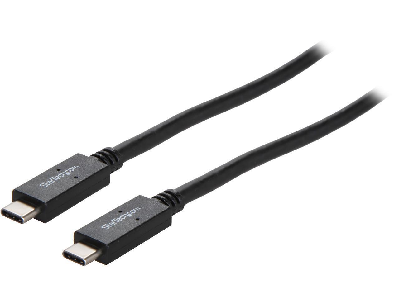 StarTech.com USB31C5C1M Black USB-C Cable with Power Delivery (5A) - USB 3.1 (10