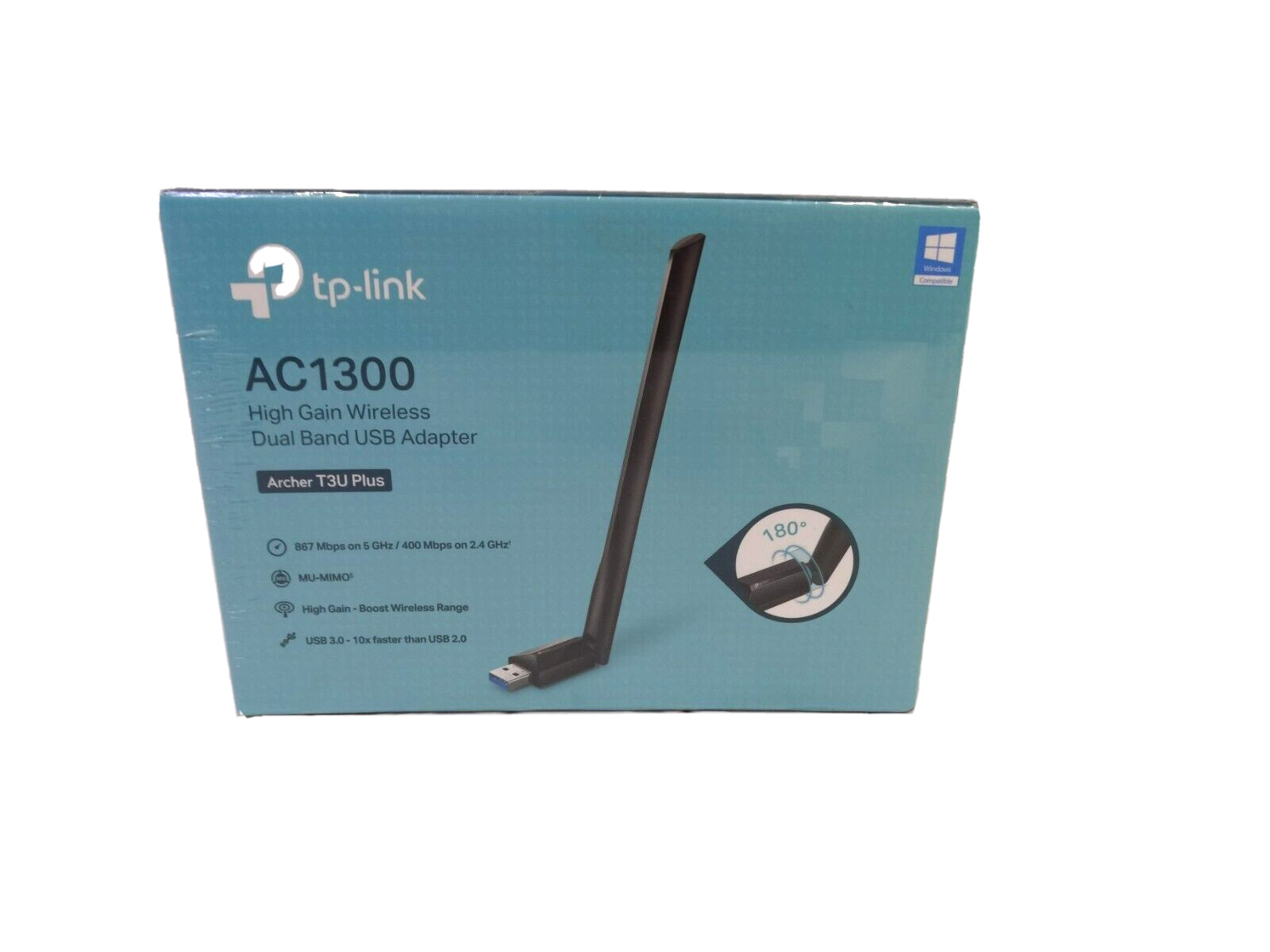 TP-Link Archer T3U Plus AC1300 High Gain Wireless DUAL BAND USB-3.0 Adapter, NEW