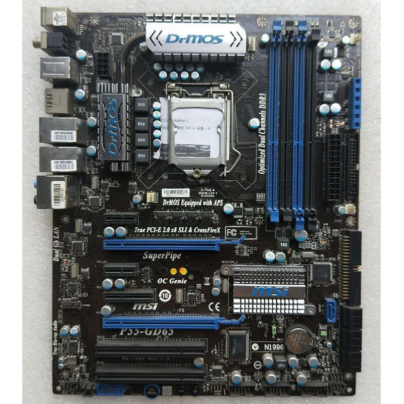 For MSI P55-GD65 LGA1156 DDR3 ATX Motherboard 100% Test Work