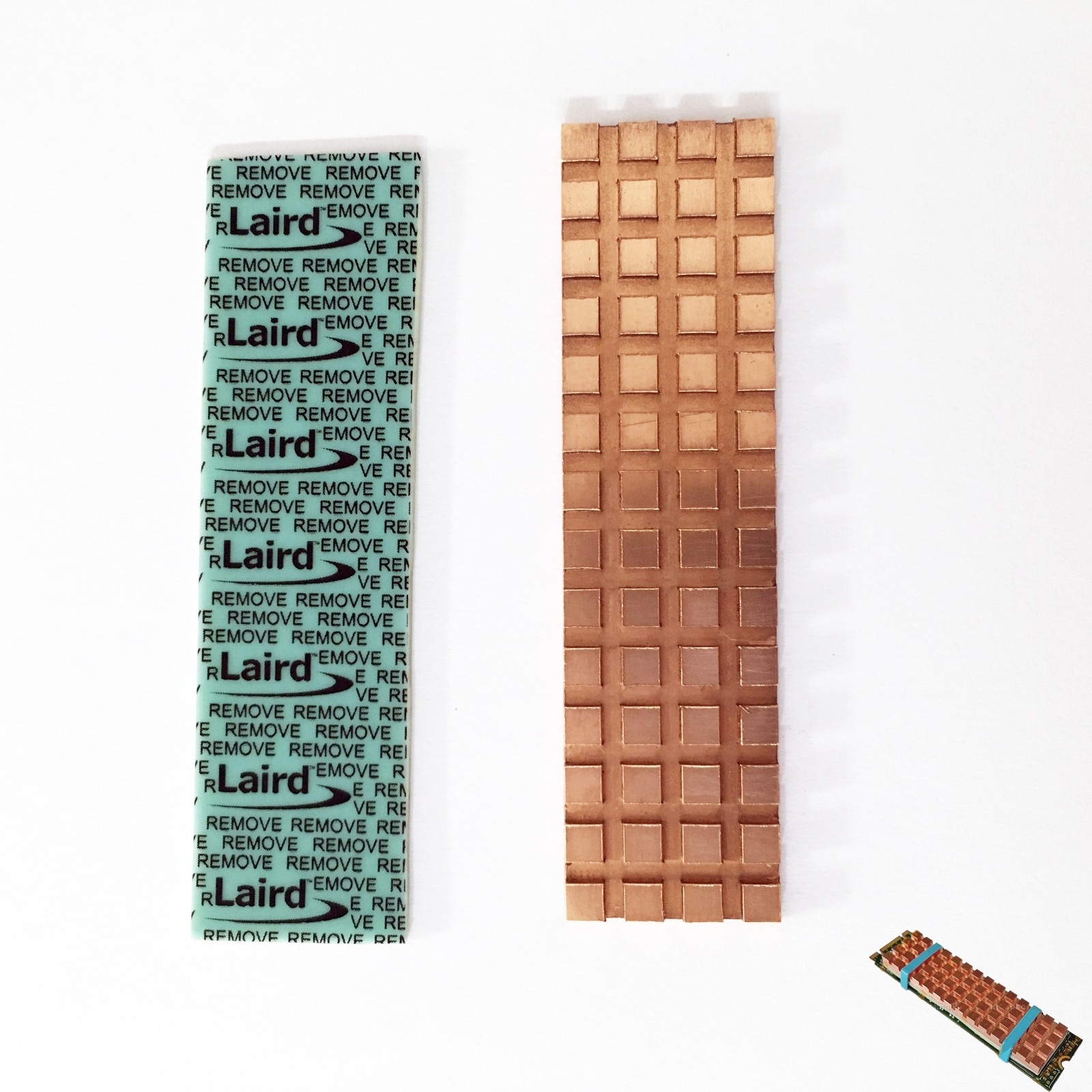 M.2 NGFF NVMe 2280 SSD Pure Copper Heat Sink Thermal Pad Cooling Fin (2mm)