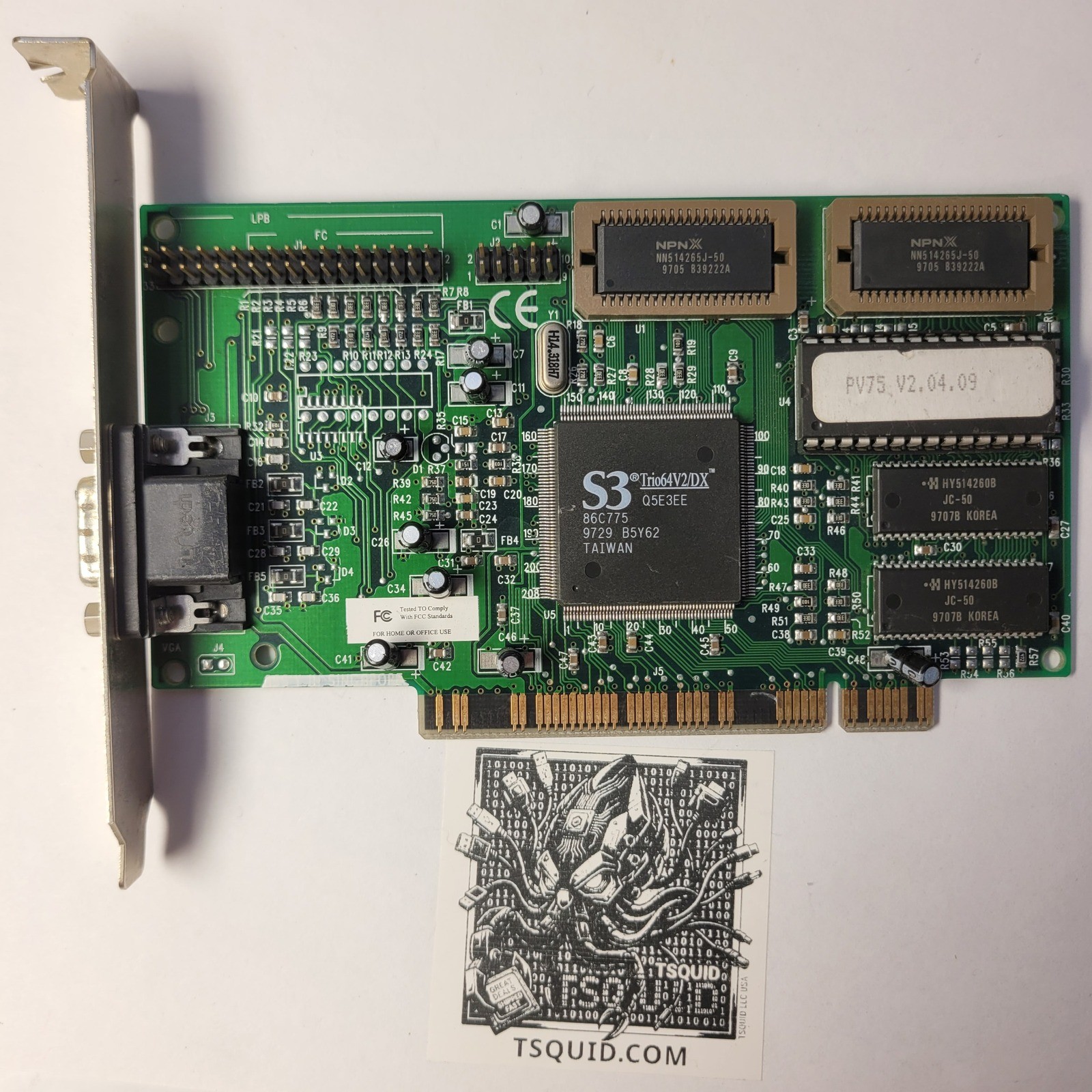 S3 Trio64V2/DX 86C775 2MB PCI Video Graphics Card Vintage Retro DOS Gaming VGA