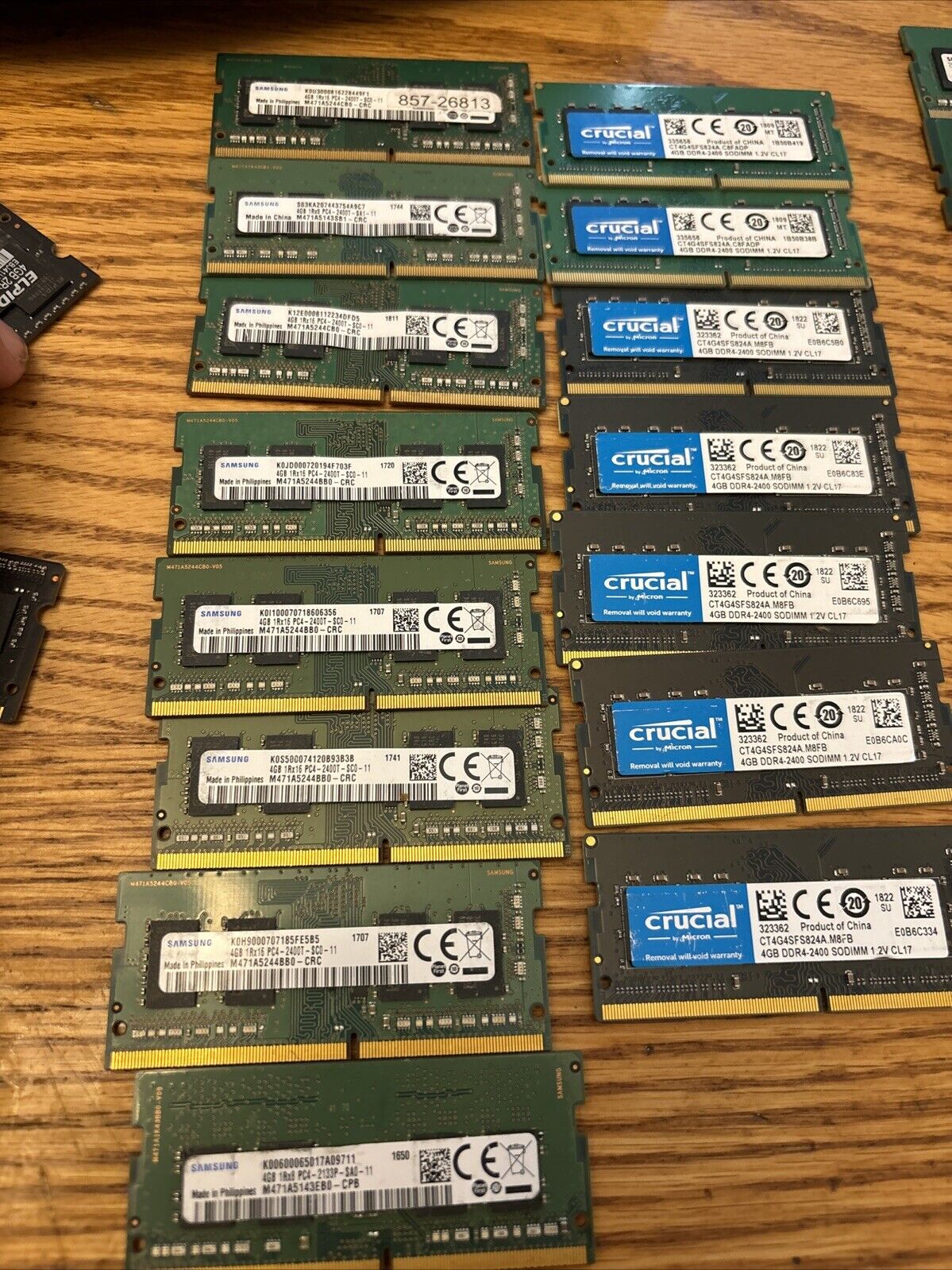 (Lot of 23-4GB DDR4)-Ram Mixed Major Brands