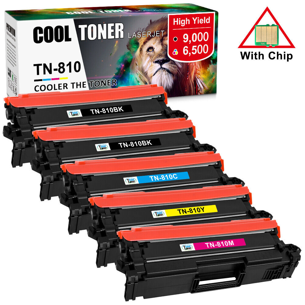 5PK Compatible for Brother TN810 Toner Cartridge MFC L9610CDN L9630CDN L9670CDN