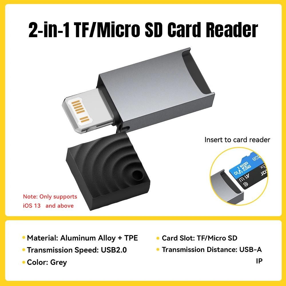 Essager 2-in-1 Usb-c & USB 2.0 to Micro Sd/tf Card Reader High Speed Adapter