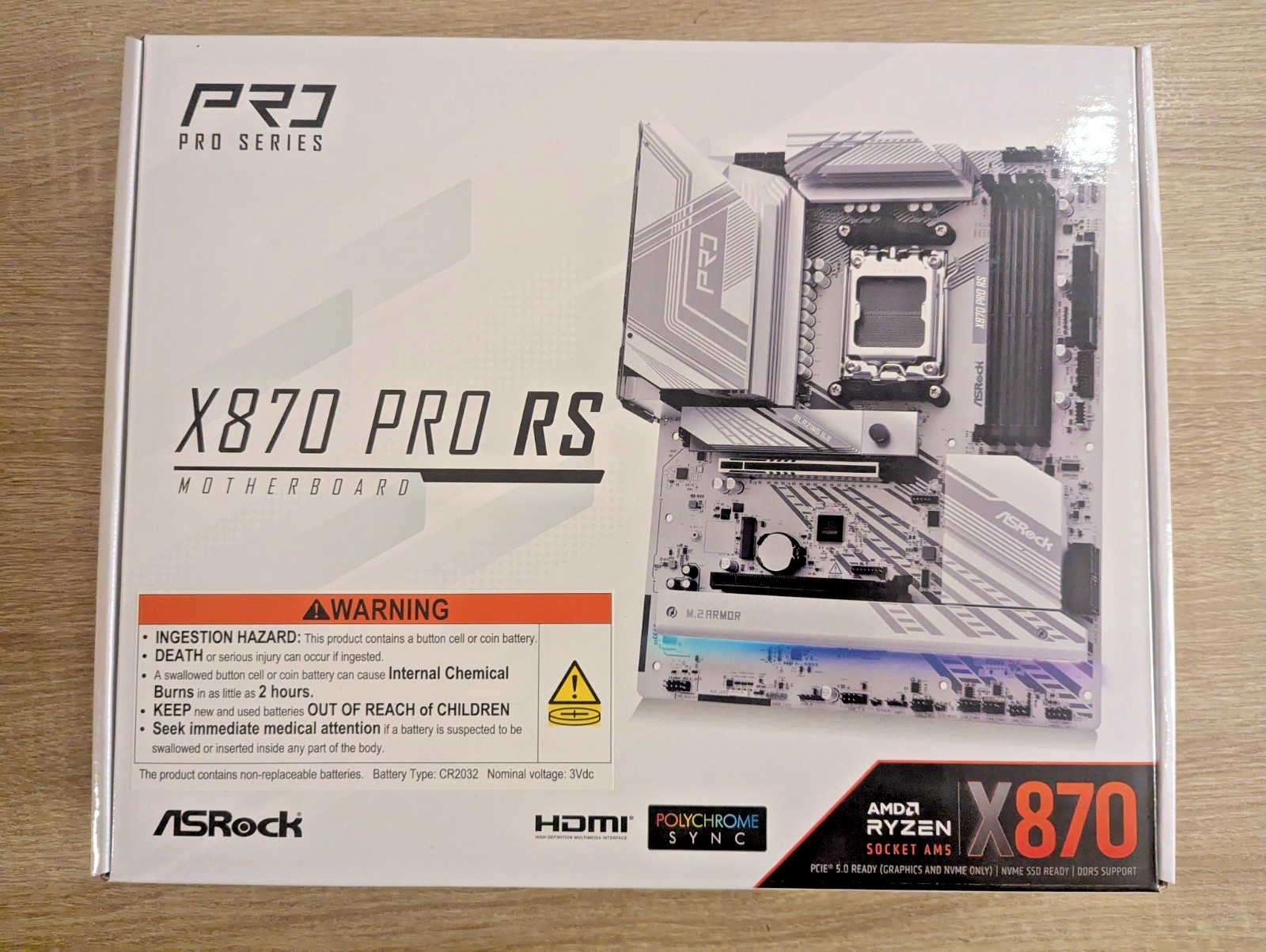 NEW ASRock X870 PRO RS Socket AM5 AMD X870 DDR5  Motherboard - 