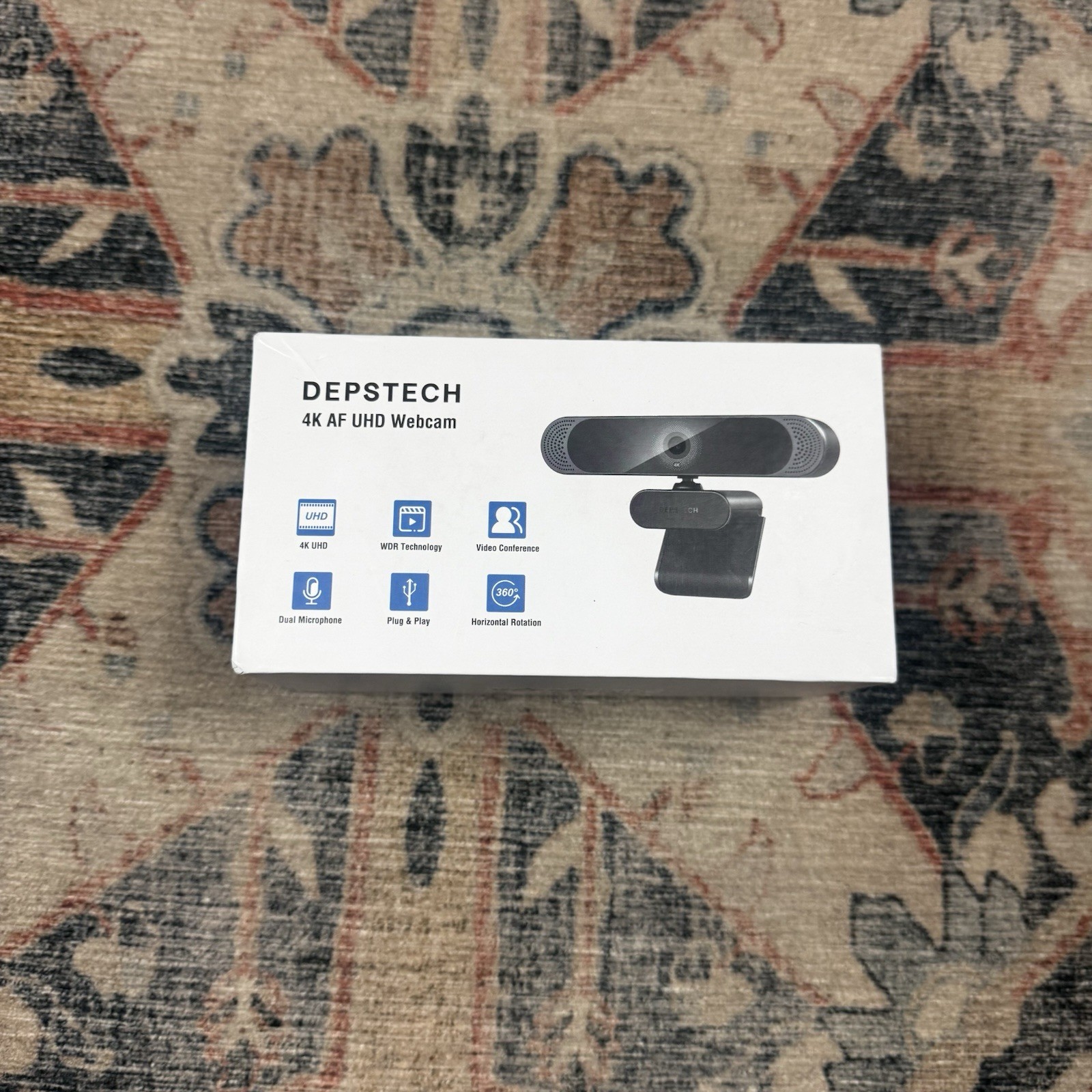 DEPSTECH 4K AF UHD Webcam with Sony Sensor DW-49 White Camera New Open Box