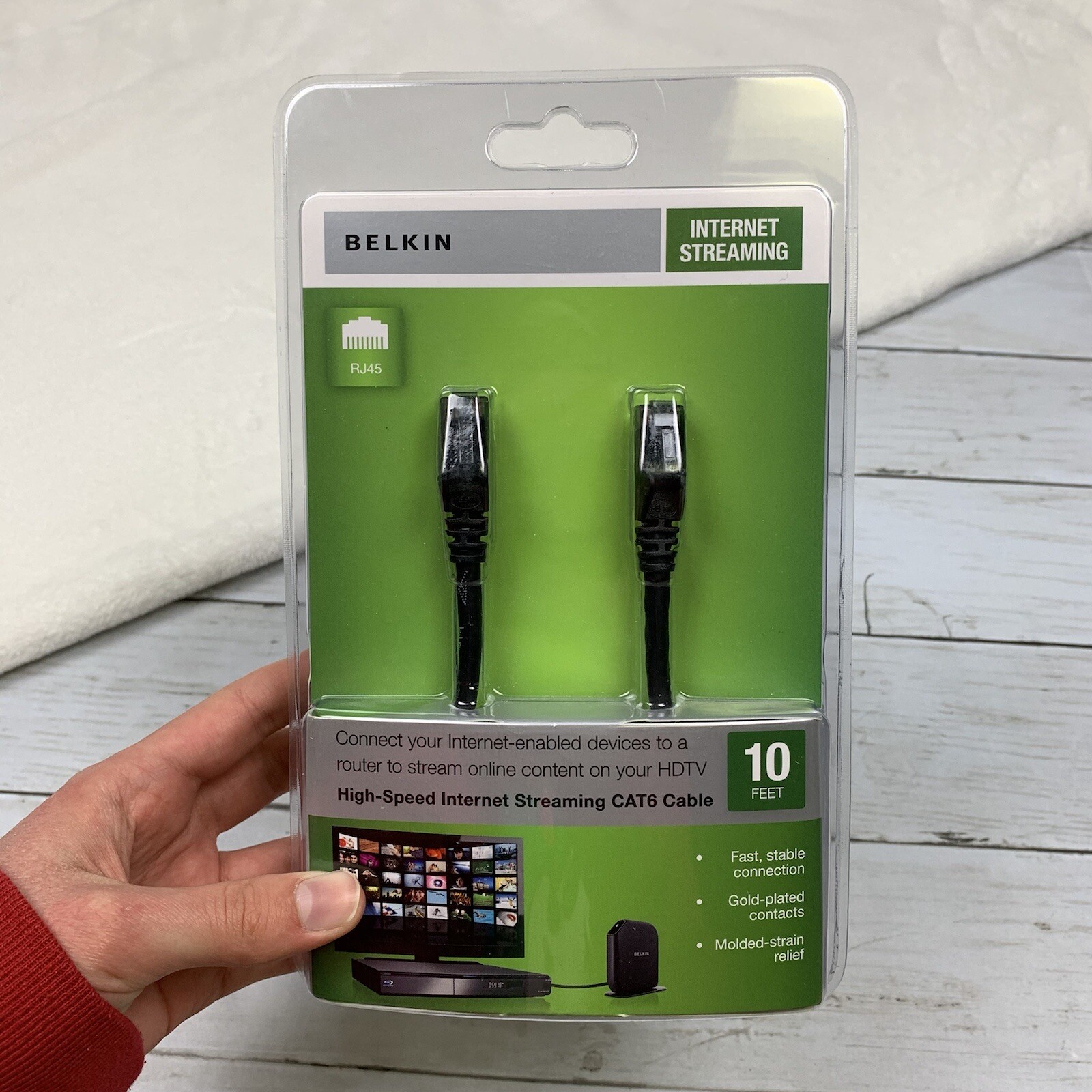 Belkin 10' High-Speed Internet Streaming CAT6 Cable Brand New Sealed