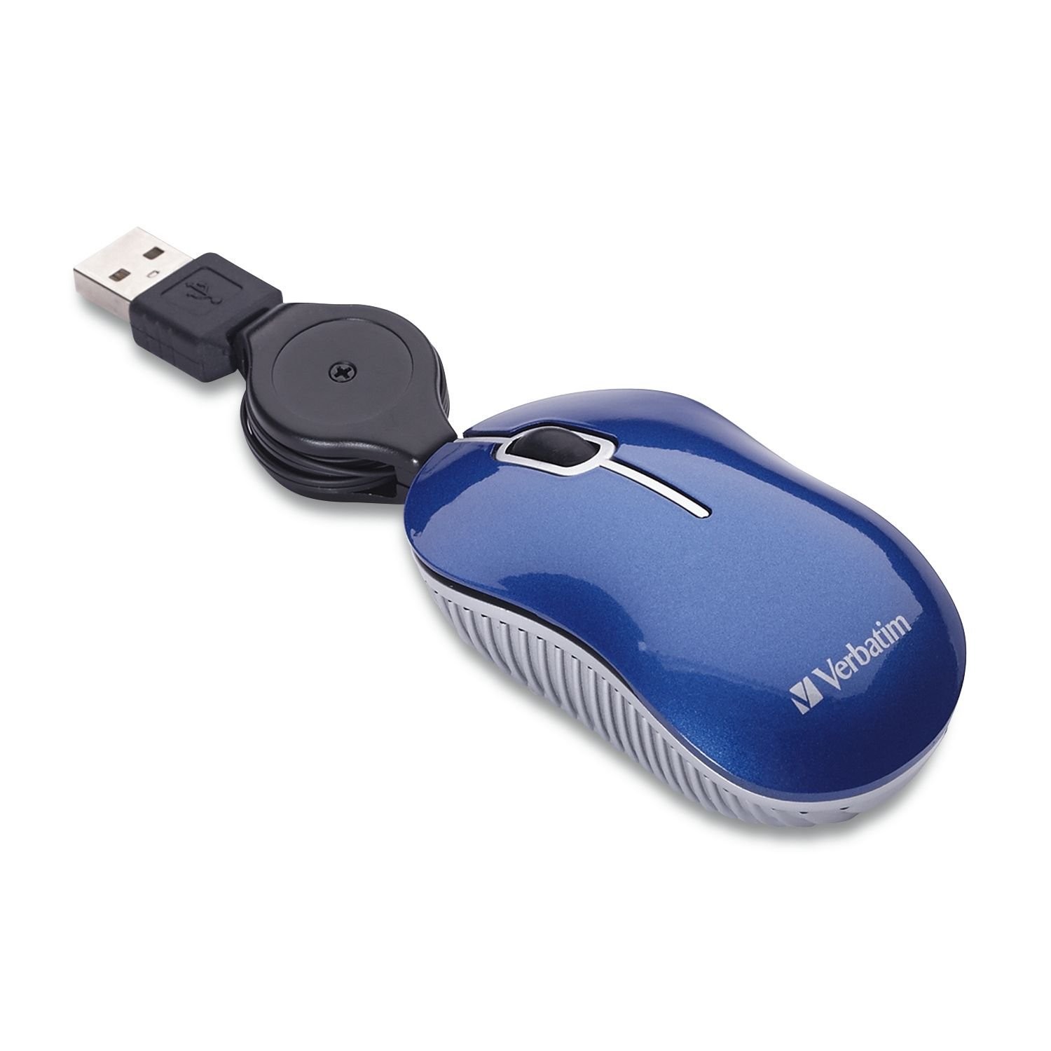 Verbatim Wired Optical Computer Mini USB-A Mouse - Plug & Play Mini, BLUE