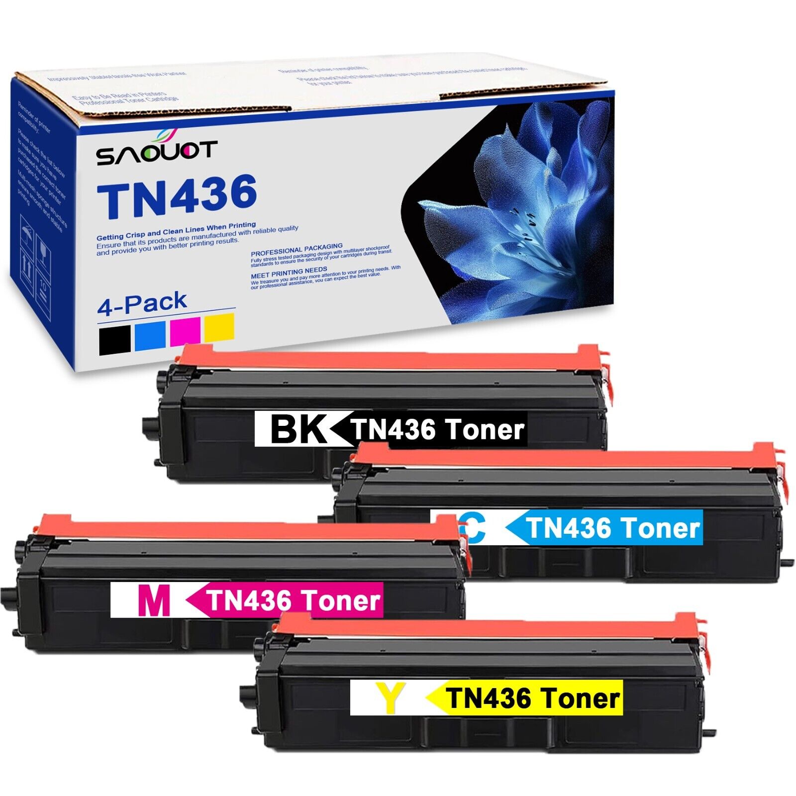 TN436 Toner Cartridge Replacement for Brother HL-L8360CDW 8360CDWT MFC-L8895CDW