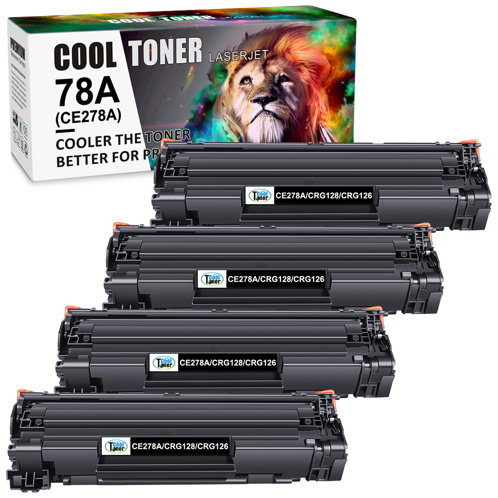 4 Pack CE278A Black Toner For HP 78A LaserJet P1606dn P1566 P1600 MFP M1536dnf 