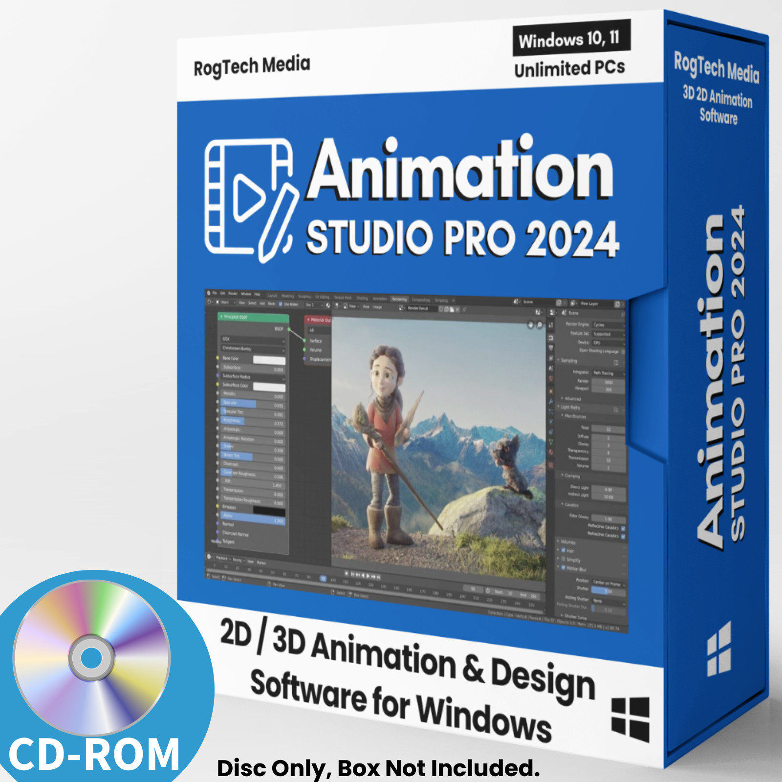 Animation Studio PRO 2024 - 3D/2D Motion Graphic Design Software Suite - Windows