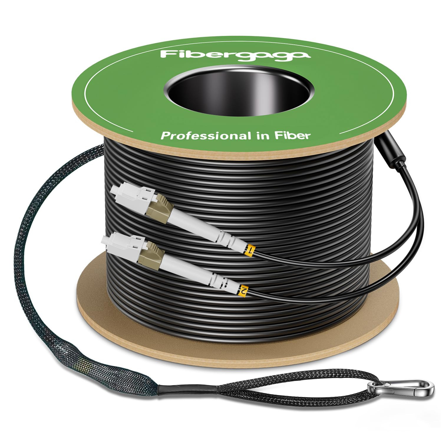 -200M(656Ft) OM3 LC to LC Fiber Patch Cable, Multimode Outdoor Armored Direct Bu