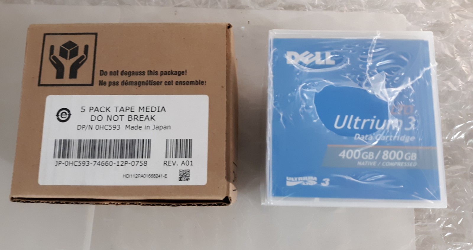 (5-Pack) Dell LTO Ultrium 3 Data Cartridges 400GB/800GB NEW *SEALED*