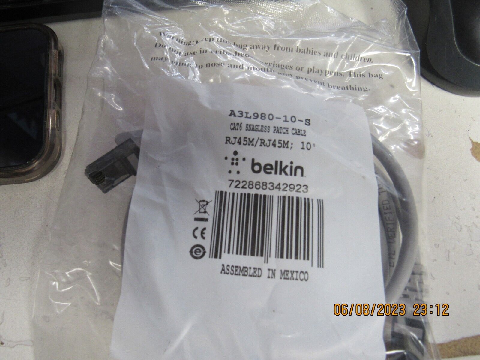 Belkin A3l980-10-s Patch Cable - Rj-45 [m] 10 Ft Stp [ Cat 6 ]