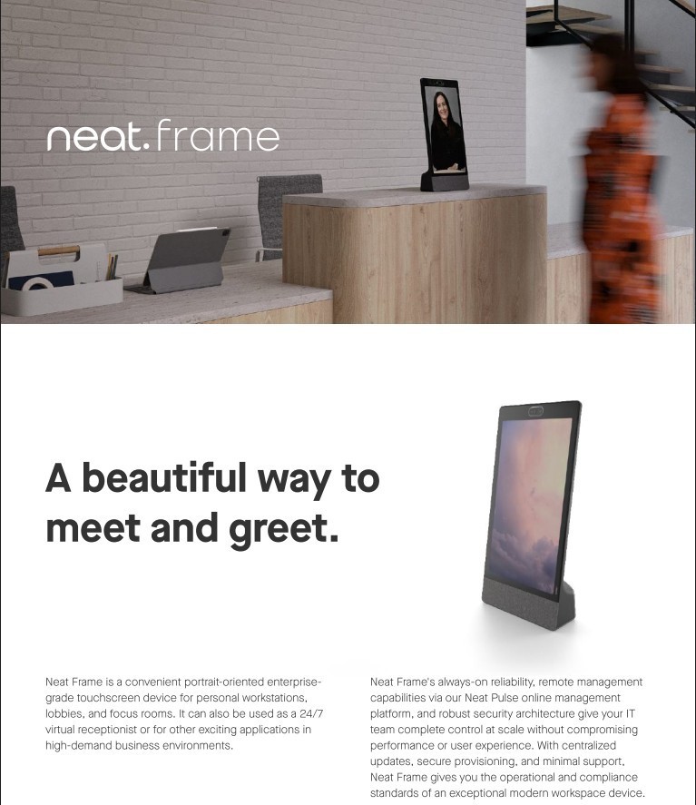 Neat Frame SE -  Touch Screen Video Conferencing System - BRAND NEW - SEALED