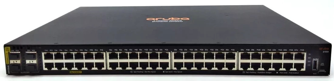 HPE Aruba Networking CX 6100 48G BASE-T Class4 PoE 4SFP+ 740W Switch R9Y04A