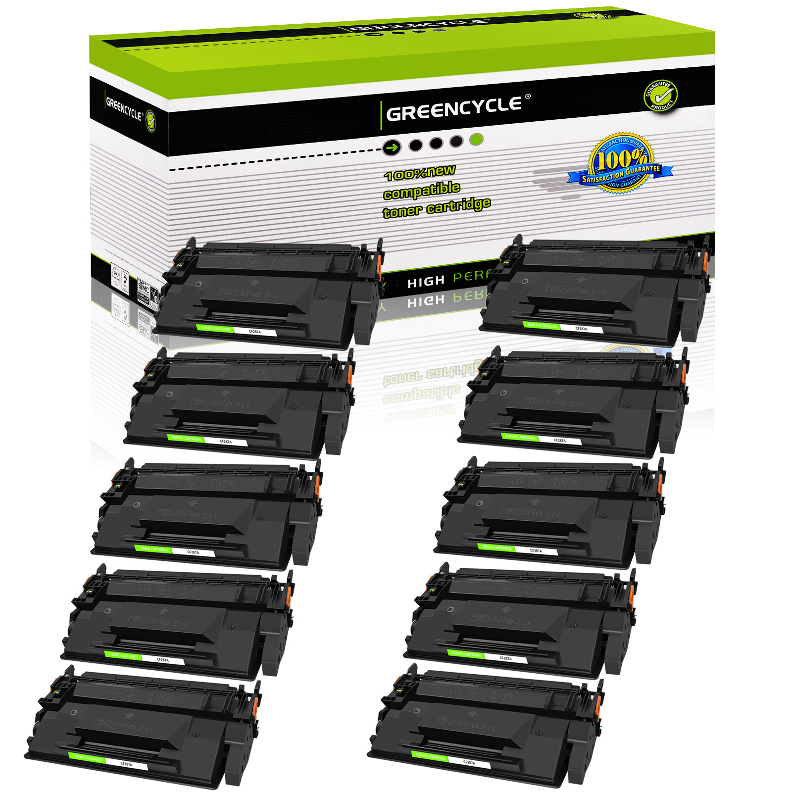 10PK BK CF287A 87A Toner fit for HP LaserJet Enterprise M506dn M506n M506x M527f
