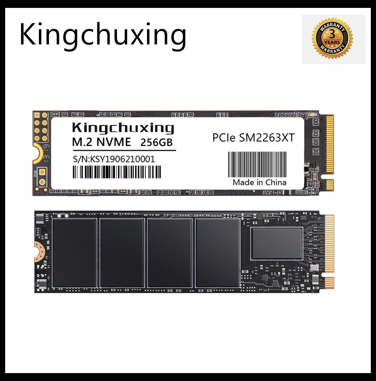 Kinchuxing 256GB M.2 2280 SSD PCIe Gen 3.0 x 4 NVMe 1.3 Solid State Drives