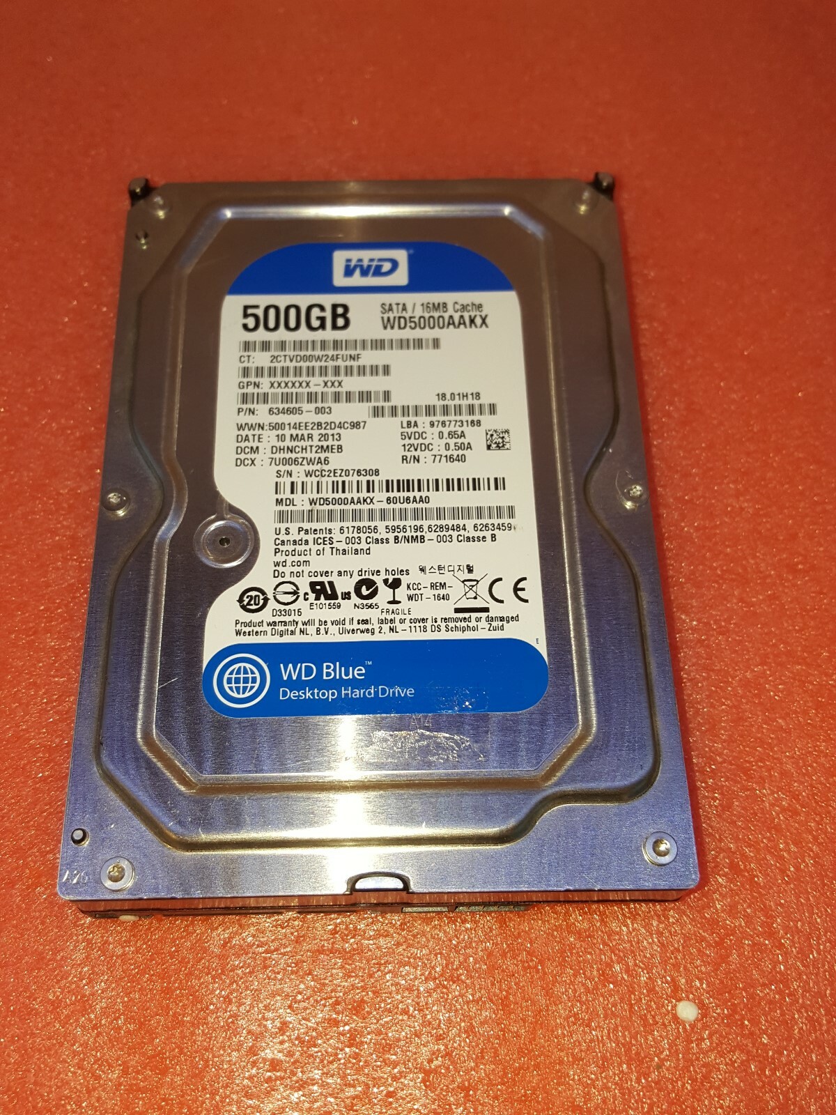 HP Pavilion Slimline S5-1234 - 500GB Hard Drive - Windows 7 Home Premium 64 