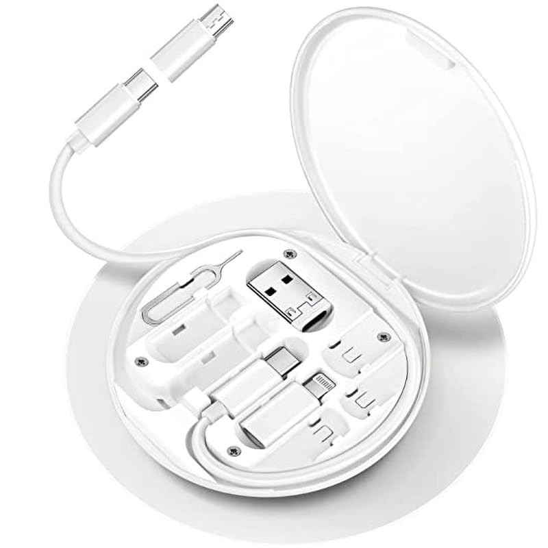 ZALUJMUS Multifunctional Data Cable Storage Box Adaptor for 1cm thick, White