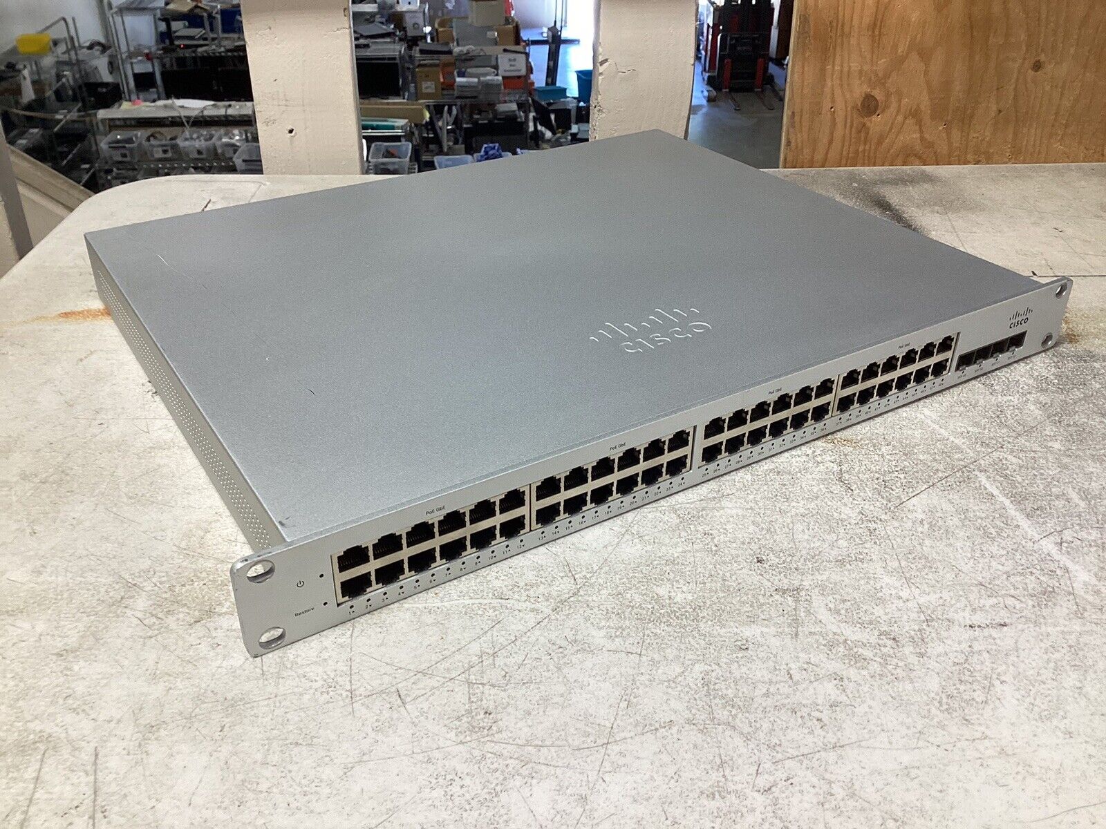 Cisco Meraki MS220-48LP-HW 48-Port 4-SPF PoE Gigabit Ethernet Switch Tested