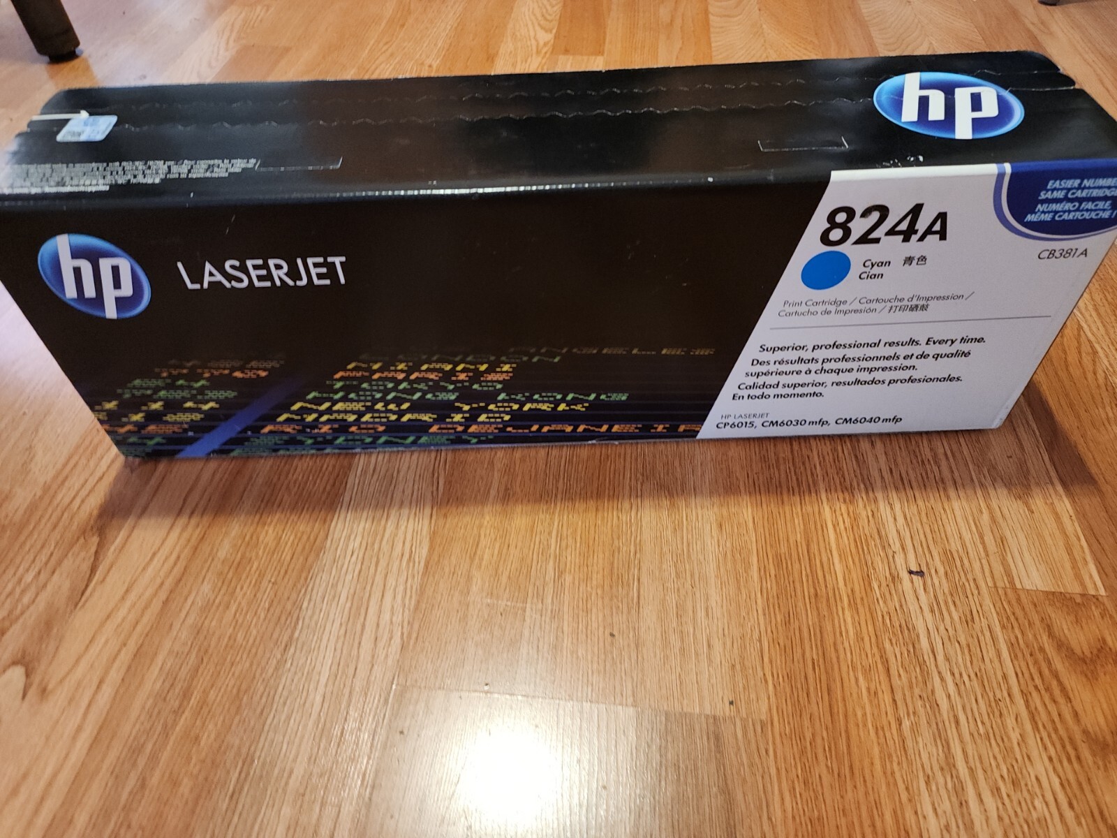 HP 824A OEM Cyan (CB381A) LaserJet Print Cartridge-SEALED BOX