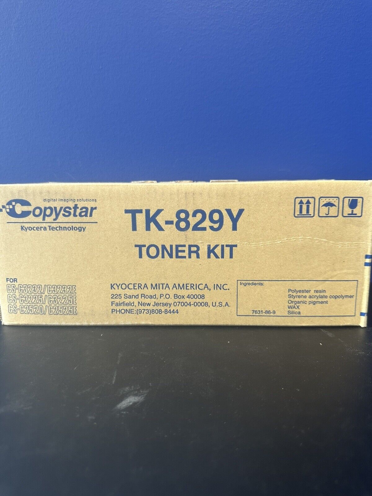 Kyocera Mita Copystar TK829Y Yellow Toner CSC2520 CSC2525E CSC3225 Genuine OEM