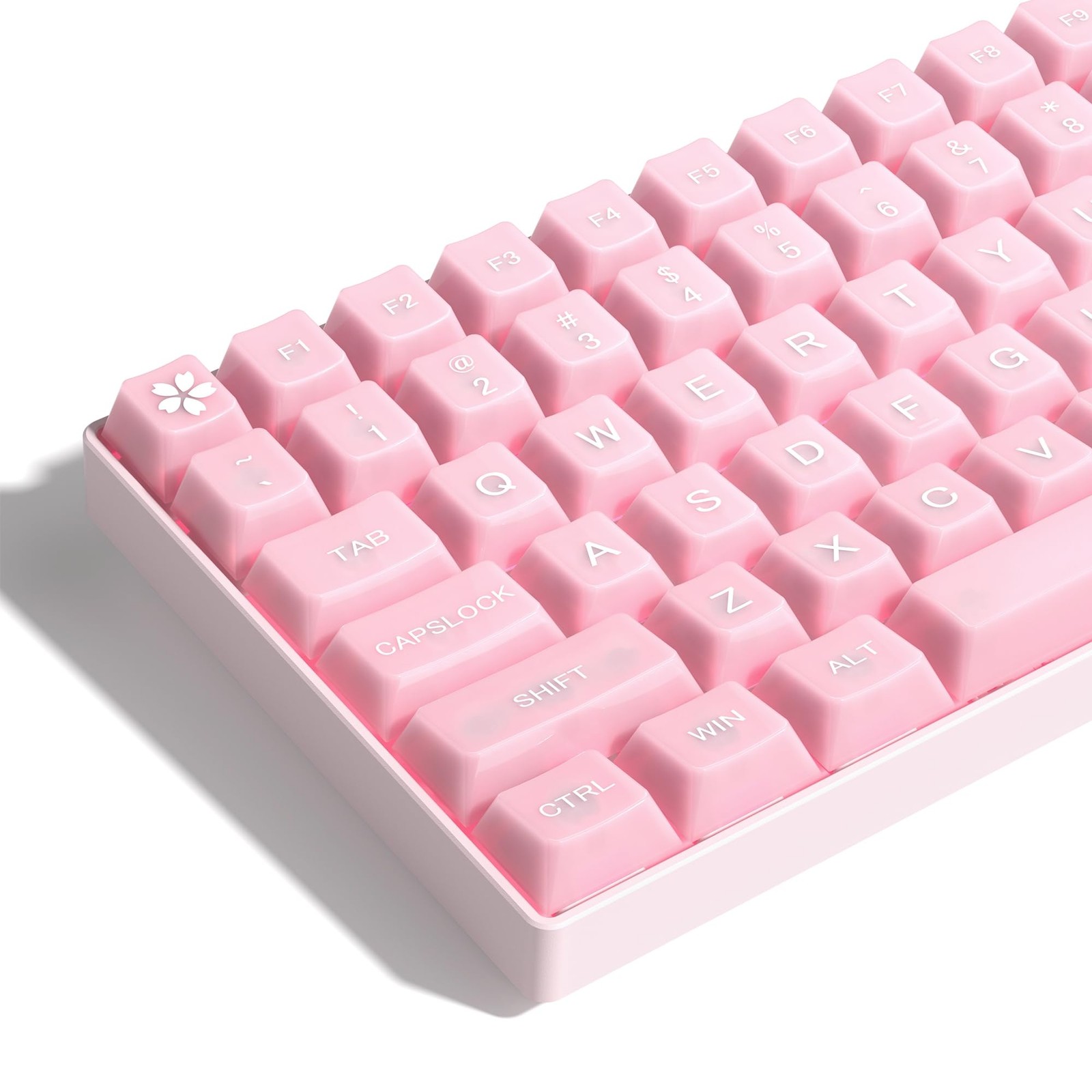 Pink Clear Transparent Jelly Cherry Profile Custom Keycaps Fits MX 115 Pcs