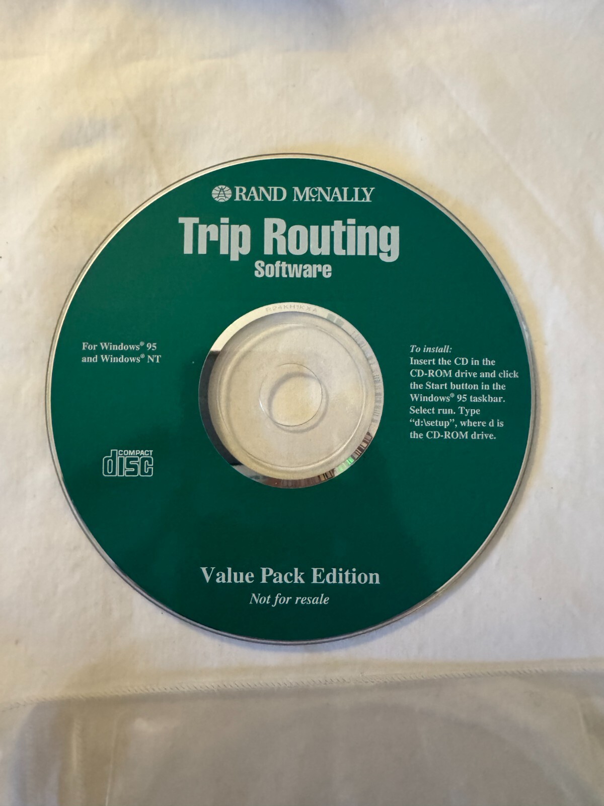Vintage Rand McNally Trip Routing Software CD Win NT 95