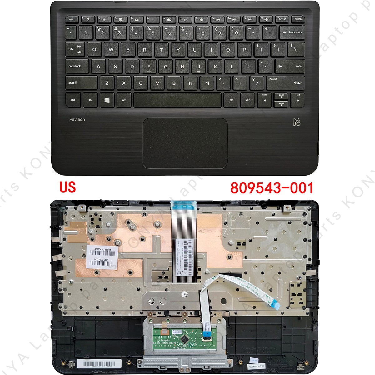 For HP Pavilion X360 11-K 310 G2 TPN-W112 Laptop Palmrest Upper Cover Keyboard