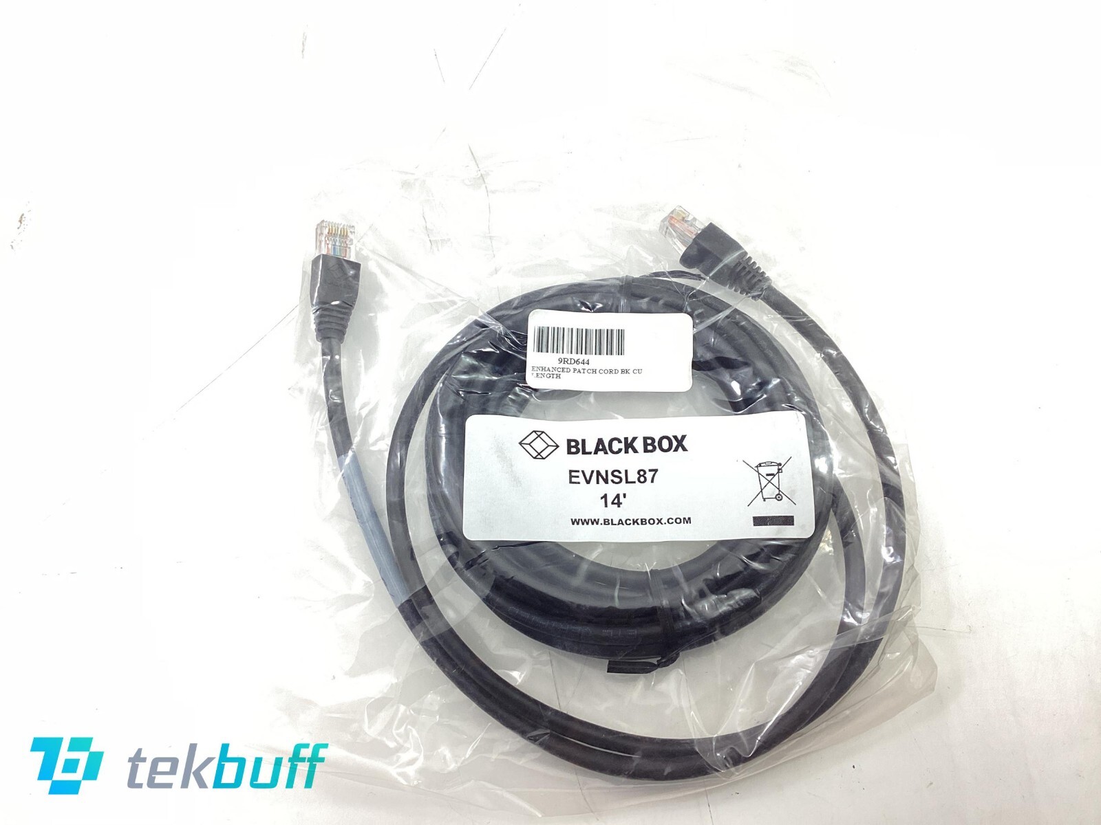 Black Box GigaBase 350MHz CAT5E Snagless Patch Cable - 14ft - EVNSL87-14