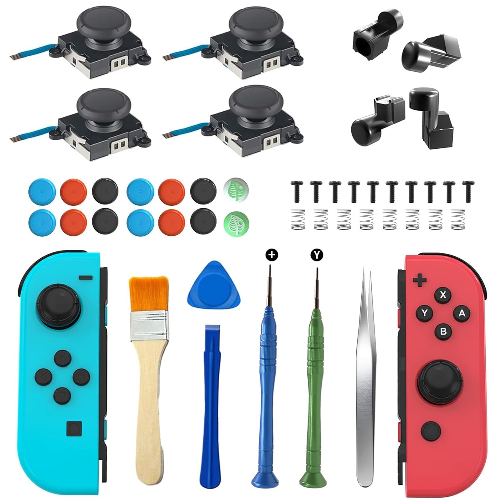 Joycon Joystick Kit( 48 in one), Switch Joystick for Switch/ Switch Lite/ Swi...