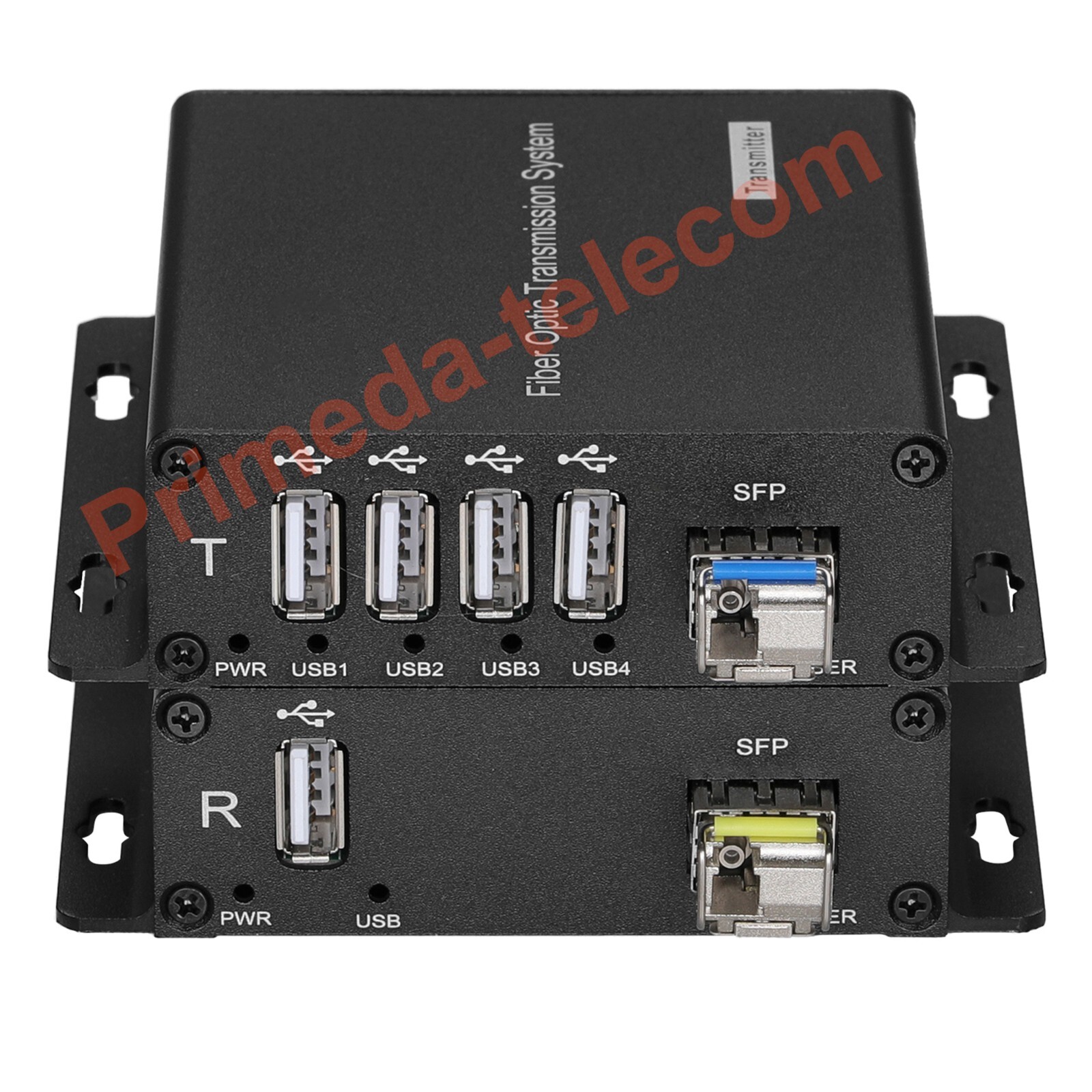 4 Ports USB2.0 over Fiber optic Extender LC Singlemode single Fiber up to 20Km