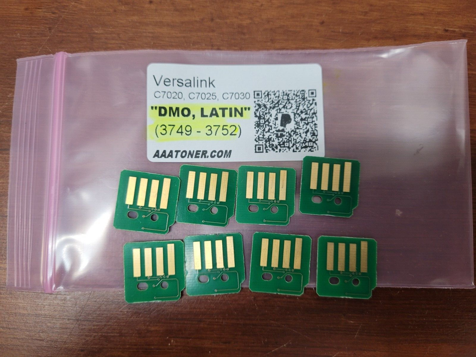 8 x Toner Chip (3749 - 3752) for Xerox VersaLink C7020, C7025, C7030 Refill