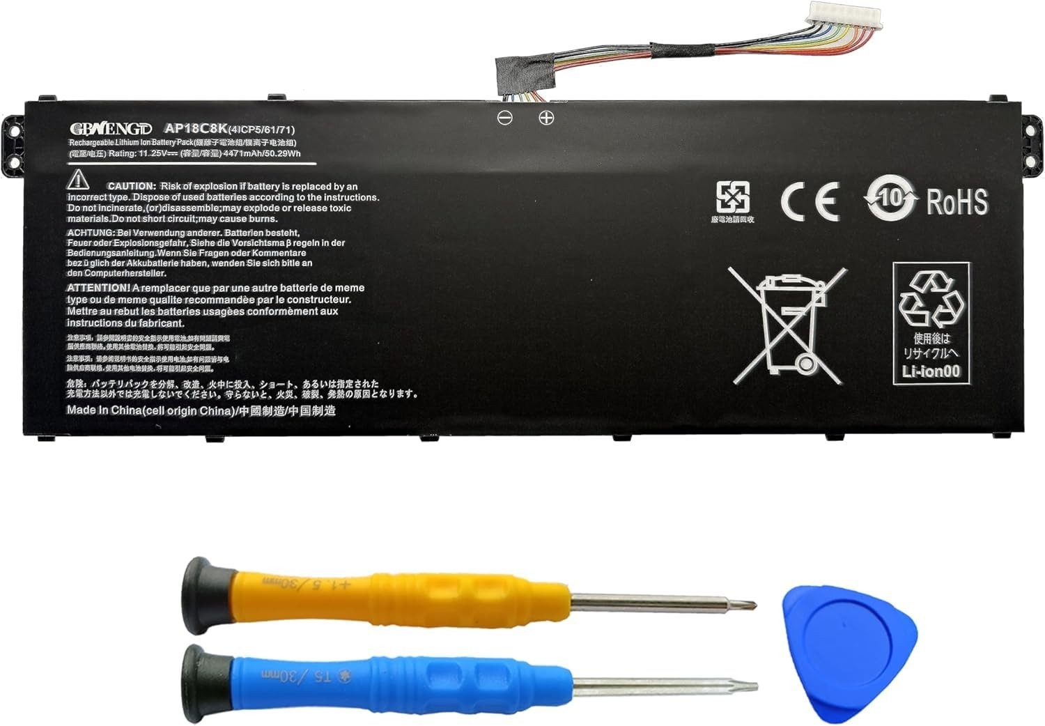 High-Capacity Laptop Battery Replacement for Acer Chromebook, Swift, Spin Series