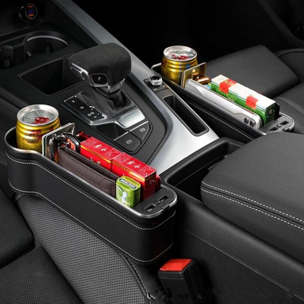Car Seat Gap Organizer with Light Multifunctional with Small Cup Holder Car S...
