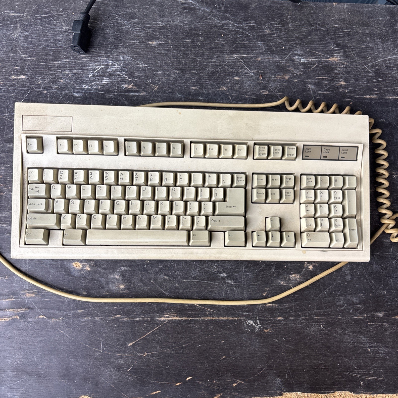 KeyTronic E03601QL Wired Clicky Key Keyboard Membrane 5 Pin Excellent