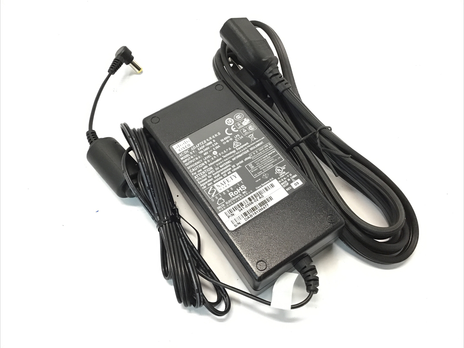 Cisco 18W 48V 0.38A EADP-18MB B AC Adapter Power Supply 341-0306-02 