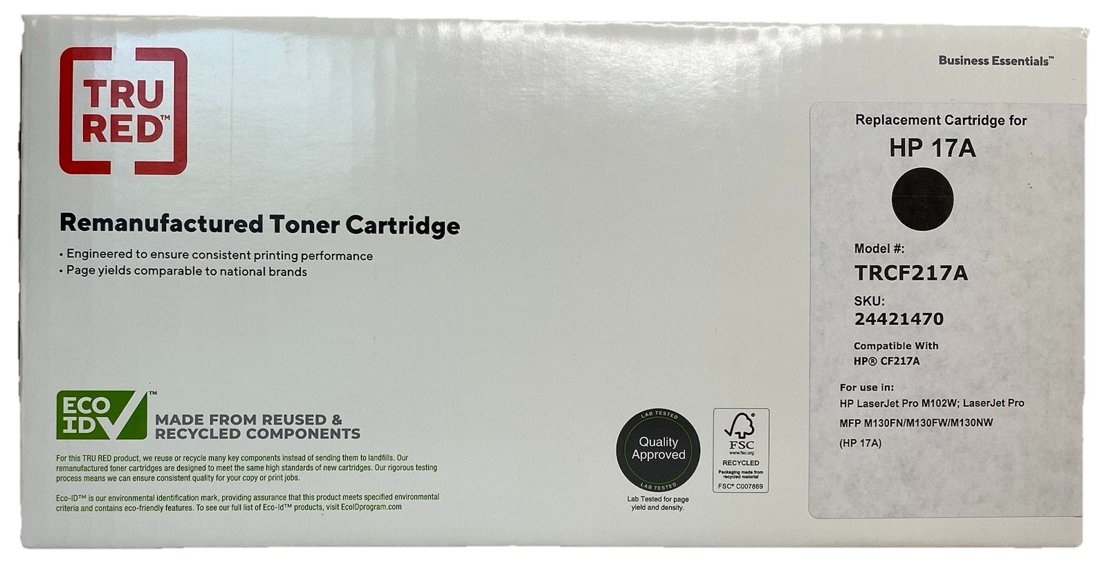 CF217A Black Toner Cartridge TRU RED HP 17A Replacement Laser jet Pro NEW SEALED