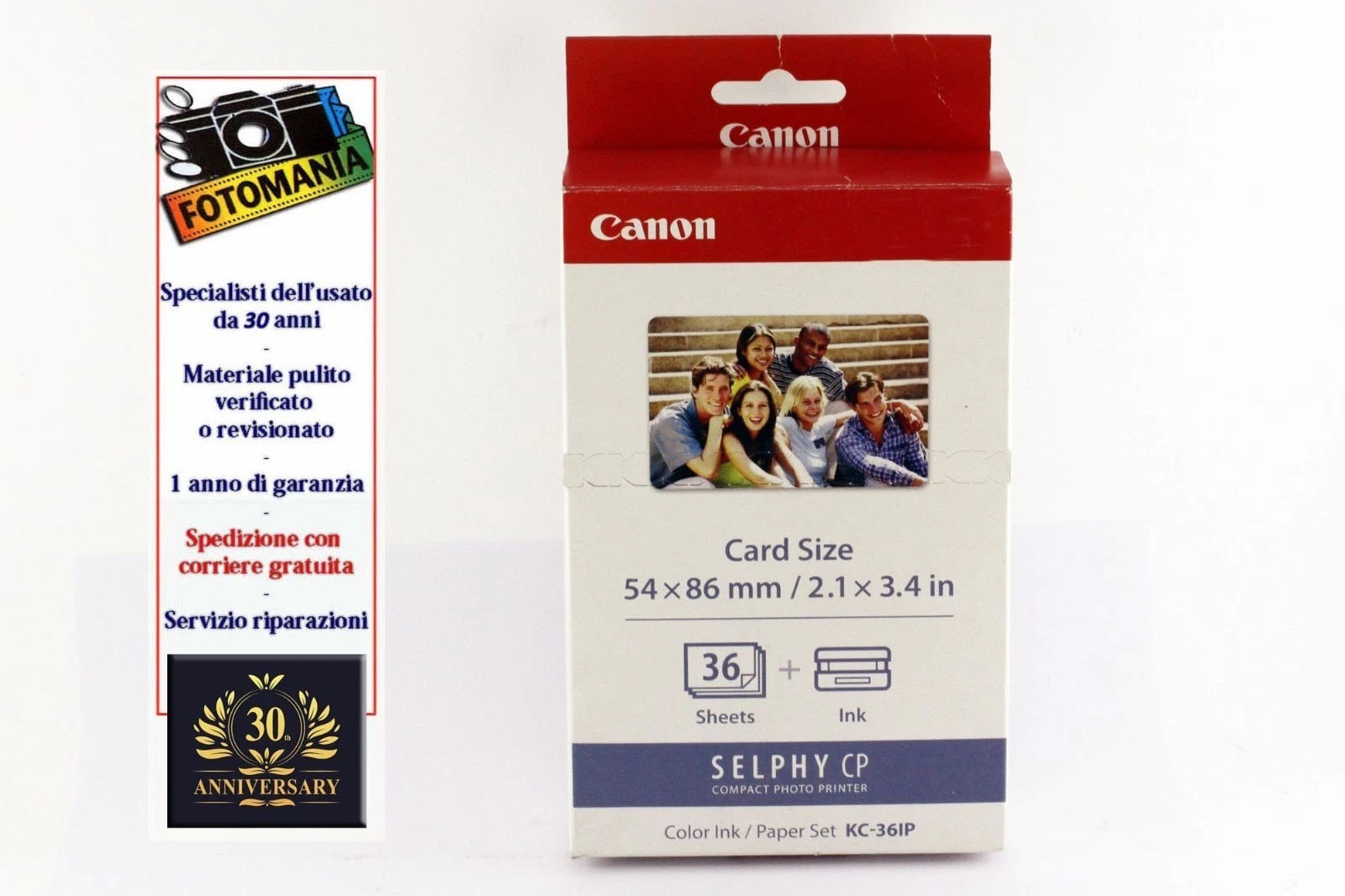 Canon KC-36 IP Ribbon & Thermal Sublimation Paper 36 Sheets
