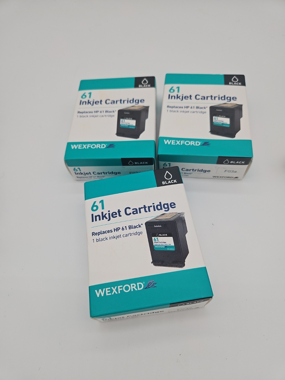 3X Wexford Inkjet Cartridge Replaces HP 61 -Black -Sealed